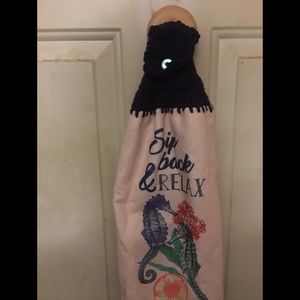 Seahorse sip and relax summer towel